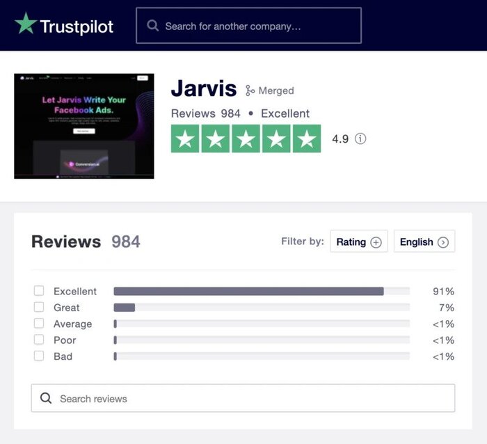 Jasper AI Trustpilot Reviews