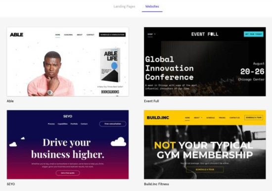 Leadpages website templates