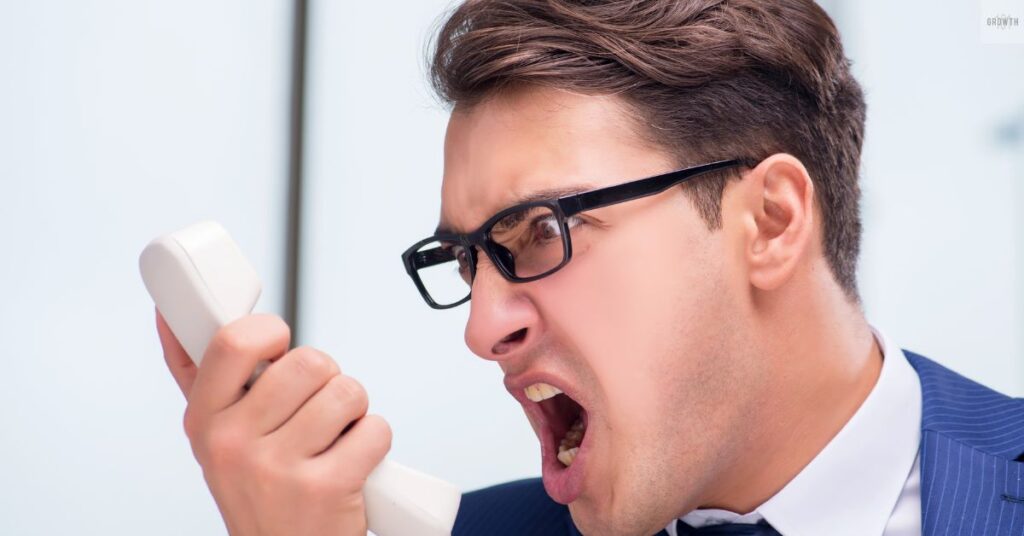 Boss throwing a tantrum at underperforming employee