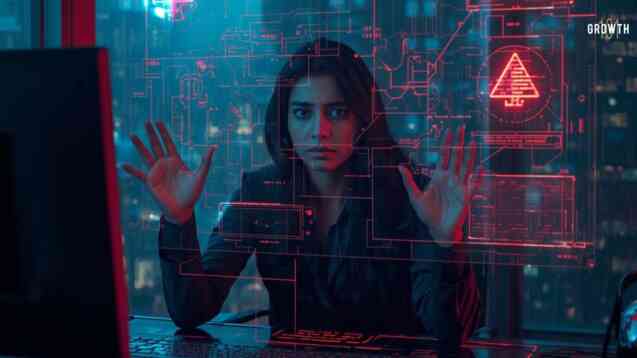 A cinematic cyberpunk scene of a frustrated tech engineer sitting at a high-tech workstation in a rain-slicked urban apartment. A massive holographic interface floats in front of them, displaying complex, glowing red error symbols and fragmented data streams that do not connect. The neon blue and magenta light from the city outside reflects off the glass surfaces, highlighting the disconnect between the sophisticated technology and the user's confusion. The composition uses a shallow depth of field, focusing on the tension in the engineer's hands as they hover over a malfunctioning holographic control panel.